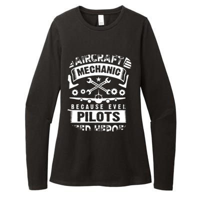 Airplane Mechanic Funny Aviation Technician Womens CVC Long Sleeve Shirt