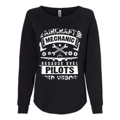 Airplane Mechanic Funny Aviation Technician Womens California Wash Sweatshirt