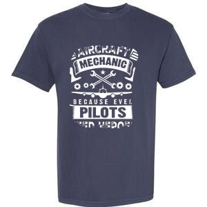 Airplane Mechanic Funny Aviation Technician Garment-Dyed Heavyweight T-Shirt