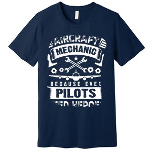 Airplane Mechanic Funny Aviation Technician Premium T-Shirt