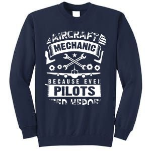 Airplane Mechanic Funny Aviation Technician Tall Sweatshirt