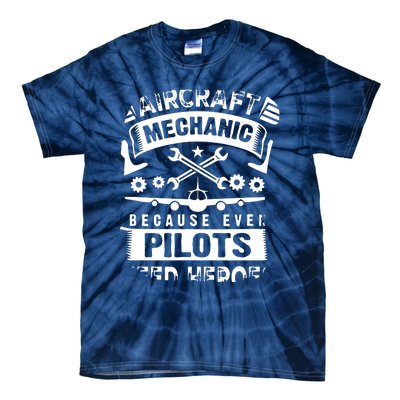 Airplane Mechanic Funny Aviation Technician Tie-Dye T-Shirt