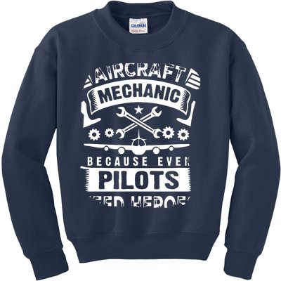 Airplane Mechanic Funny Aviation Technician Kids Sweatshirt