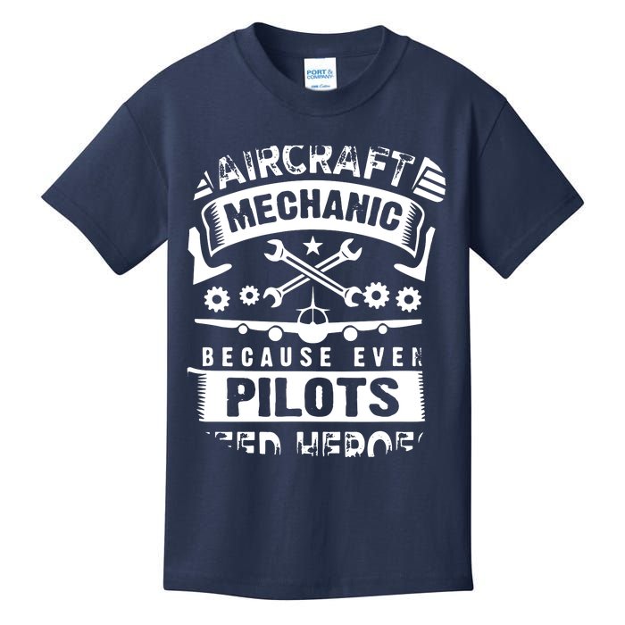 Airplane Mechanic Funny Aviation Technician Kids T-Shirt