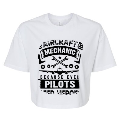 Airplane Mechanic Funny Aviation Technician Bella+Canvas Jersey Crop Tee