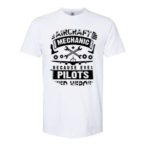 Airplane Mechanic Funny Aviation Technician Softstyle CVC T-Shirt