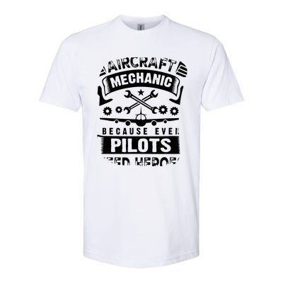 Airplane Mechanic Funny Aviation Technician Softstyle CVC T-Shirt