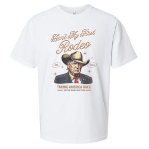 AinT My First Rodeo Donald Trump Cowboy Taking America Back Sueded Cloud Jersey T-Shirt