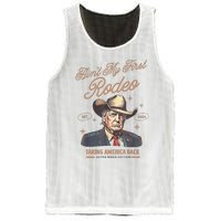 AinT My First Rodeo Donald Trump Cowboy Taking America Back Mesh Reversible Basketball Jersey Tank