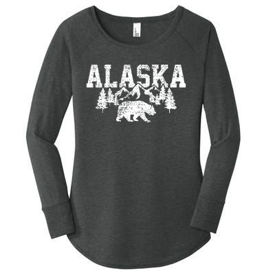 Alaska Mountains Forest Hunting Usa Women's Perfect Tri Tunic Long Sleeve Shirt