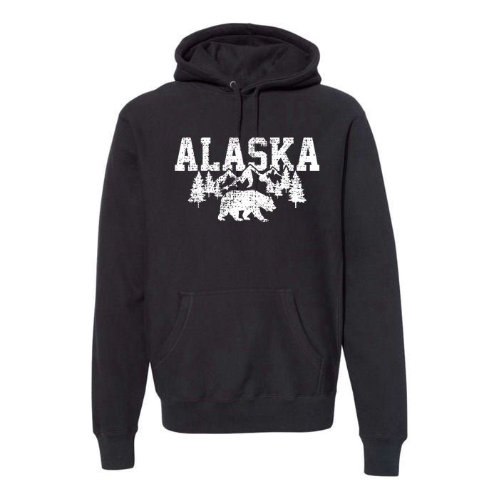 Alaska Mountains Forest Hunting Usa Premium Hoodie