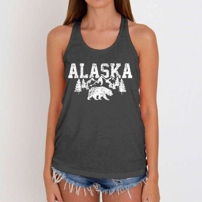 Alaska Mountains Forest Hunting Usa Women's Knotted Racerback Tank