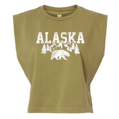 Alaska Mountains Forest Hunting Usa Garment-Dyed Women's Muscle Tee