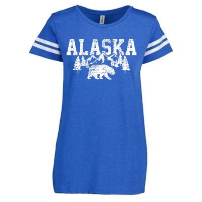 Alaska Mountains Forest Hunting Usa Enza Ladies Jersey Football T-Shirt