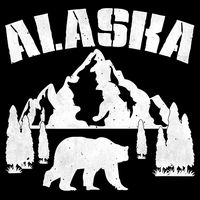 Alaska Mountains Forest Hunting Usa Cropped Pullover Crew