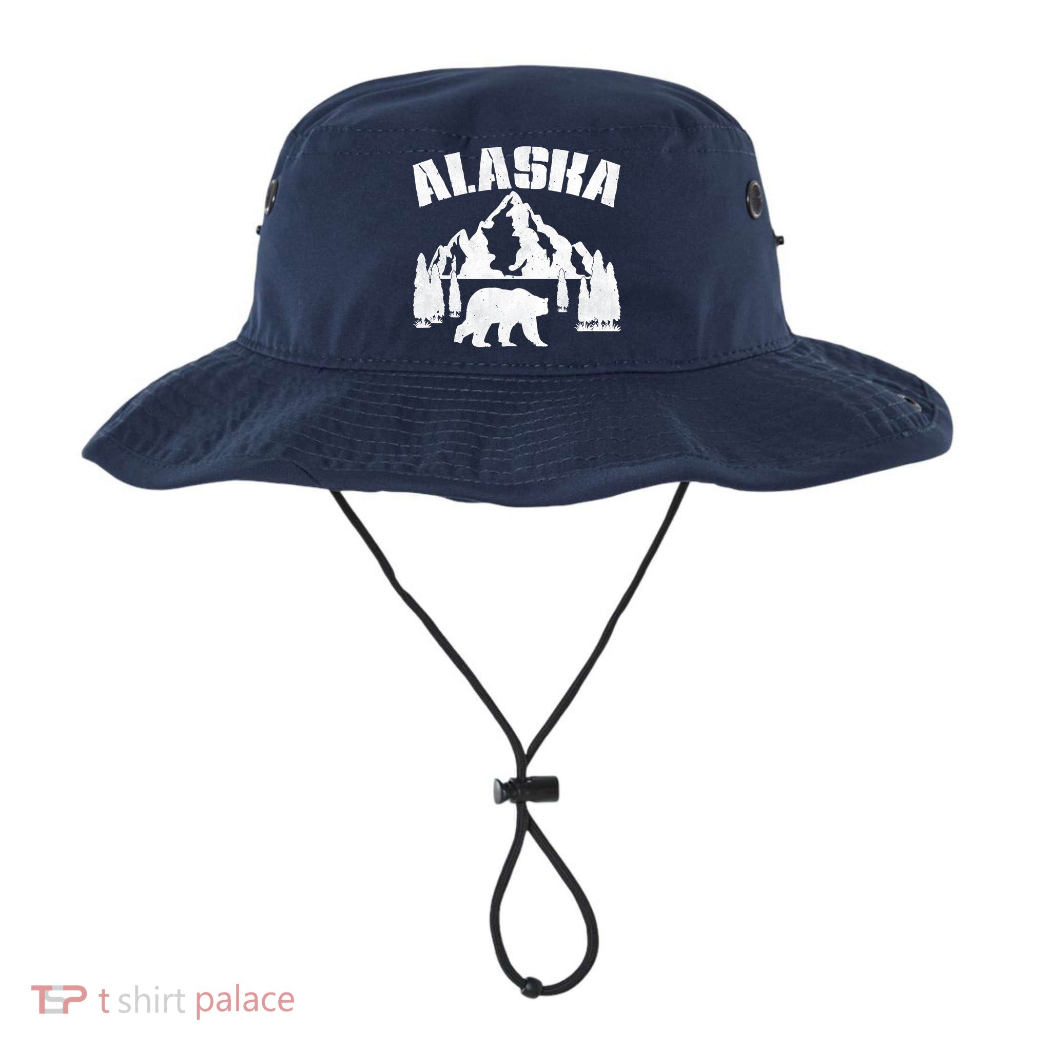 Alaska Mountains Forest Hunting Usa Bucket Hat