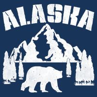 Alaska Mountains Forest Hunting Usa Drawstring Bag