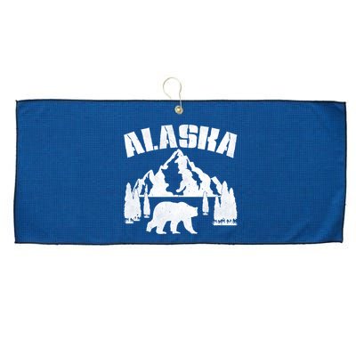 Alaska Mountains Forest Hunting Usa Large Microfiber Waffle Golf Towel