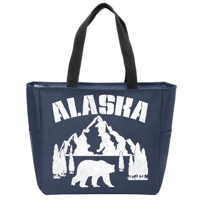 Alaska Mountains Forest Hunting Usa Zip Tote Bag