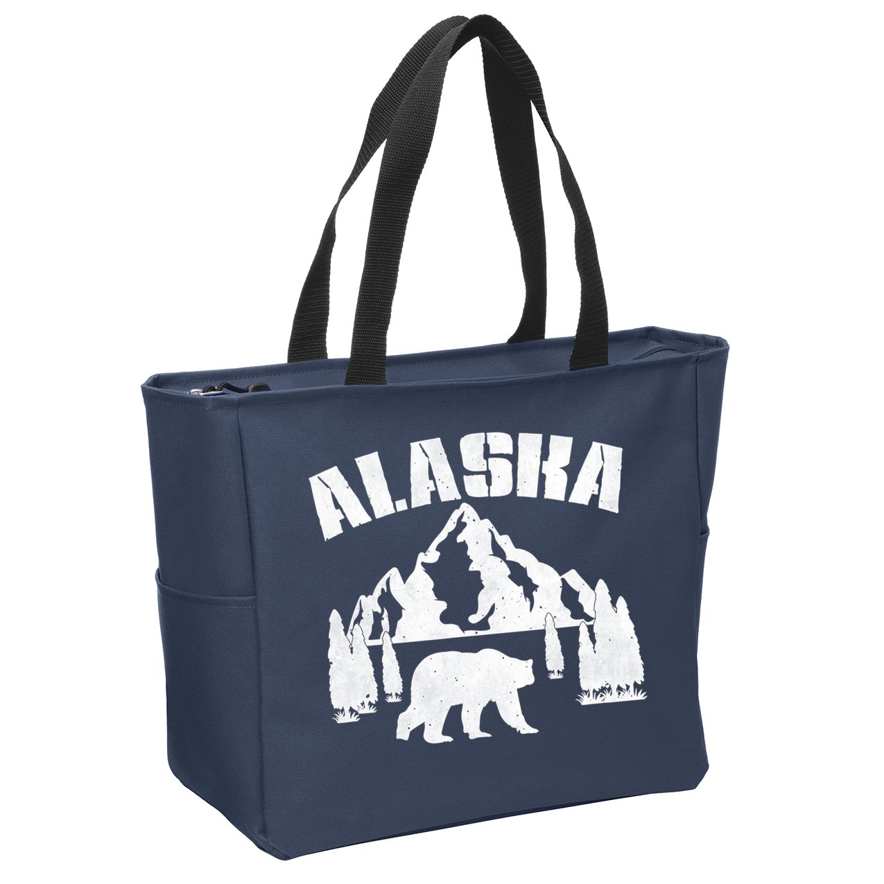 Alaska Mountains Forest Hunting Usa Zip Tote Bag