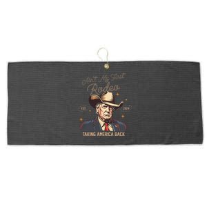 Aint My First Rodeo Western Cowboy Trump 2024 Ultra Maga Large Microfiber Waffle Golf Towel