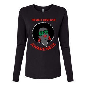 Awareness Month Funny Gift Black Heart Disease Awareness Gift Womens Cotton Relaxed Long Sleeve T-Shirt