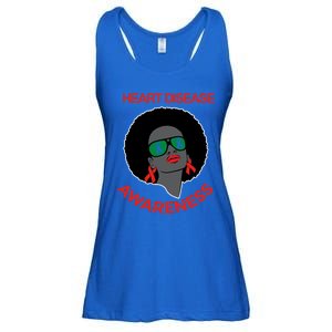 Awareness Month Funny Gift Black Heart Disease Awareness Gift Ladies Essential Flowy Tank