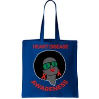 Awareness Month Funny Gift Black Heart Disease Awareness Gift Tote Bag