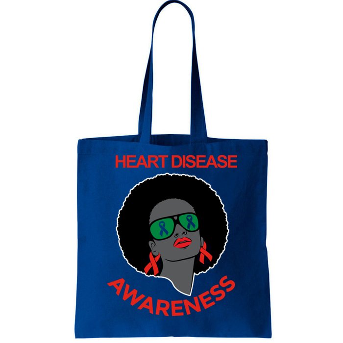 Awareness Month Funny Gift Black Heart Disease Awareness Gift Tote Bag