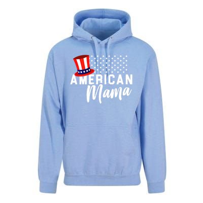 American Mama Funny Gift Mom 4th Of July Gift Unisex Surf Hoodie