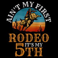 AinT My First Rodeo Bull Riding 5th Birthday Cooling Performance Crew T-Shirt