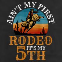 AinT My First Rodeo Bull Riding 5th Birthday Adult Drive Performance Visor
