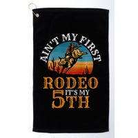AinT My First Rodeo Bull Riding 5th Birthday Golf Towel