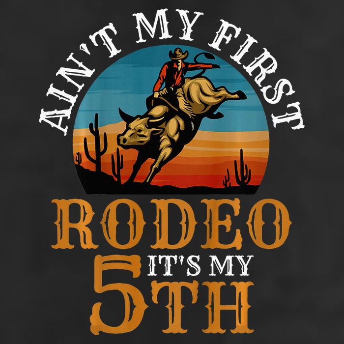 AinT My First Rodeo Bull Riding 5th Birthday Golf Towel