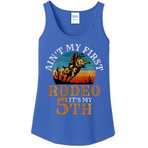 AinT My First Rodeo Bull Riding 5th Birthday Ladies Essential Tank