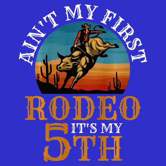 AinT My First Rodeo Bull Riding 5th Birthday Premium T-Shirt