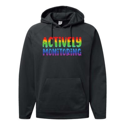 Actively Monitoring Fun Teacher Test Day Performance Fleece Hoodie