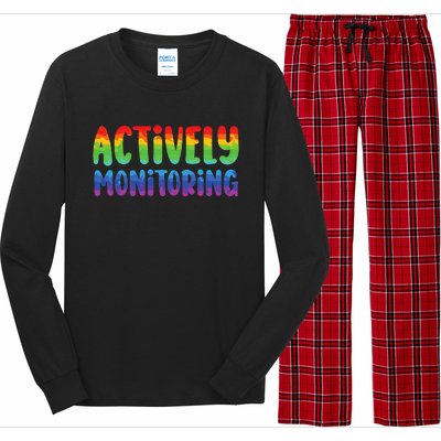 Actively Monitoring Fun Teacher Test Day Long Sleeve Pajama Set