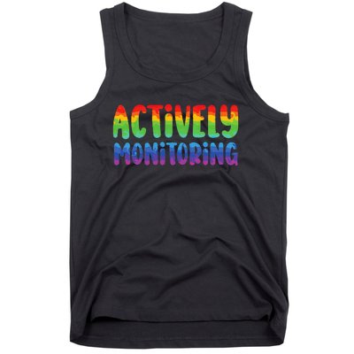 Actively Monitoring Fun Teacher Test Day Tank Top