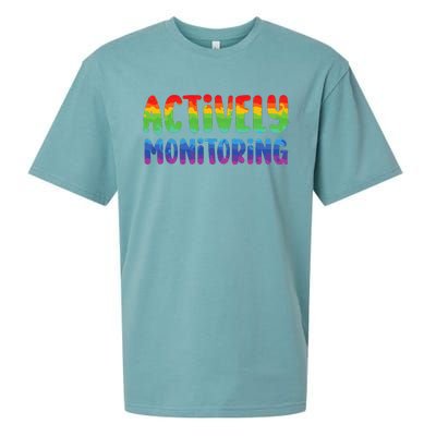 Actively Monitoring Fun Teacher Test Day Sueded Cloud Jersey T-Shirt