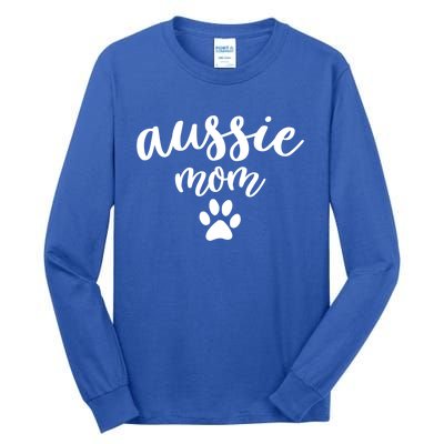 Aussie Mom Funny Gift Australian Shepherd Dog Funny Gift Tall Long Sleeve T-Shirt