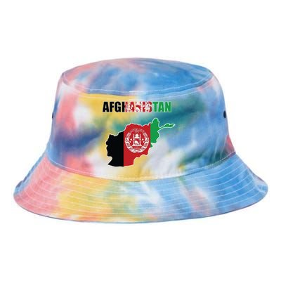 Afghanistan Map Flag Emblem Tie Dye Newport Bucket Hat