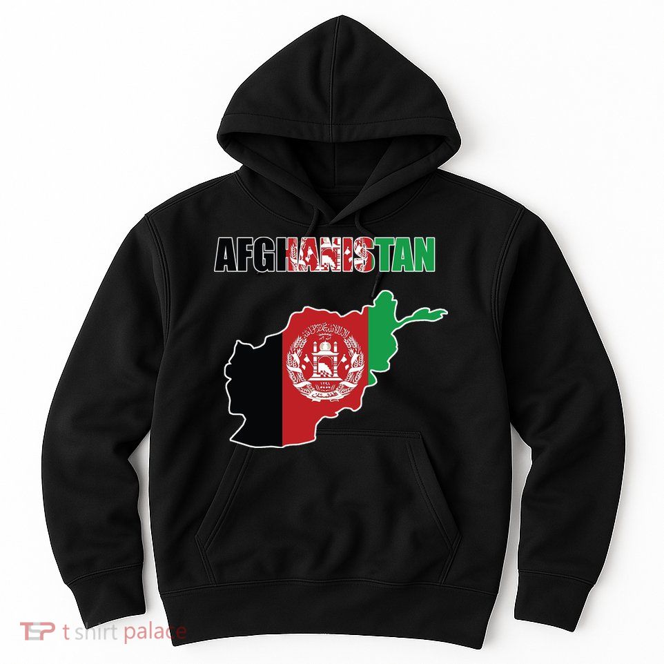 Afghanistan Map Flag Emblem Hoodie