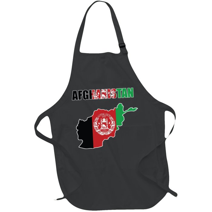 Afghanistan Map Flag Emblem Apron