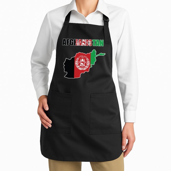 Afghanistan Map Flag Emblem Apron