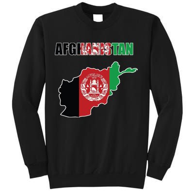 Afghanistan Map Flag Emblem Sweatshirt