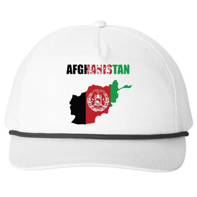 Afghanistan Map Flag Emblem Snapback Five-Panel Rope Hat