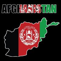Afghanistan Map Flag Emblem Drawstring Bag