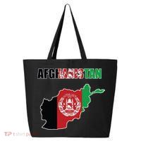 Afghanistan Map Flag Emblem 25L Jumbo Tote