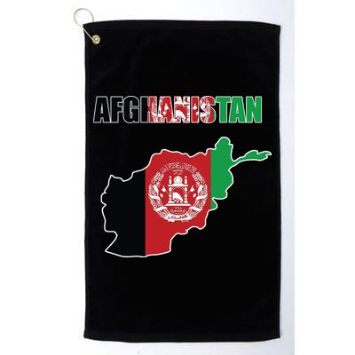 Afghanistan Map Flag Emblem Golf Towel